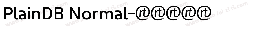 PlainDB Normal字体转换